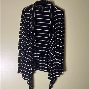 Piko 1988 Women's Black and White Striped Cardigan